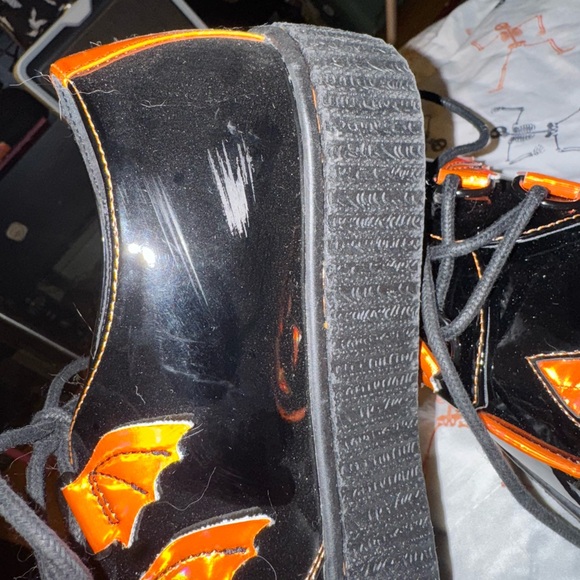 Halloween Pumpkin creepers women sz 10 strangecult - Picture 4 of 5